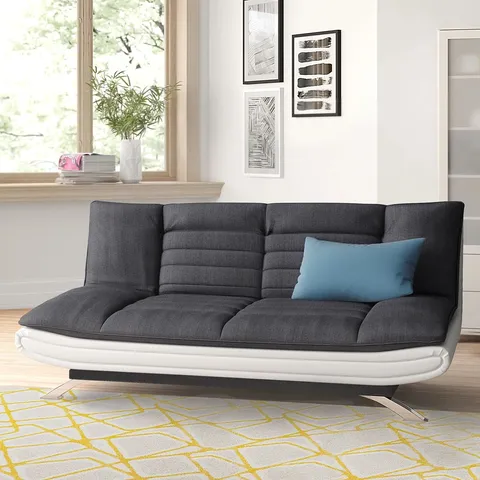 BOXED MERIDEN 3 SEATER CLIC CLAC SOFA BED - WHITE (1 BOX)