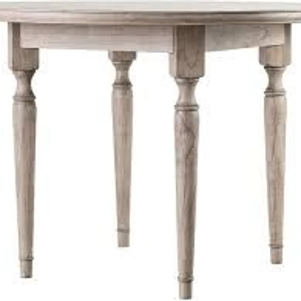 BOXED GALLERY DIRECT MUSTIQUE FRENCH COLONIAL ROUND DINING TABLE WITH PARQUET INLAY FINISH (1 BOX)