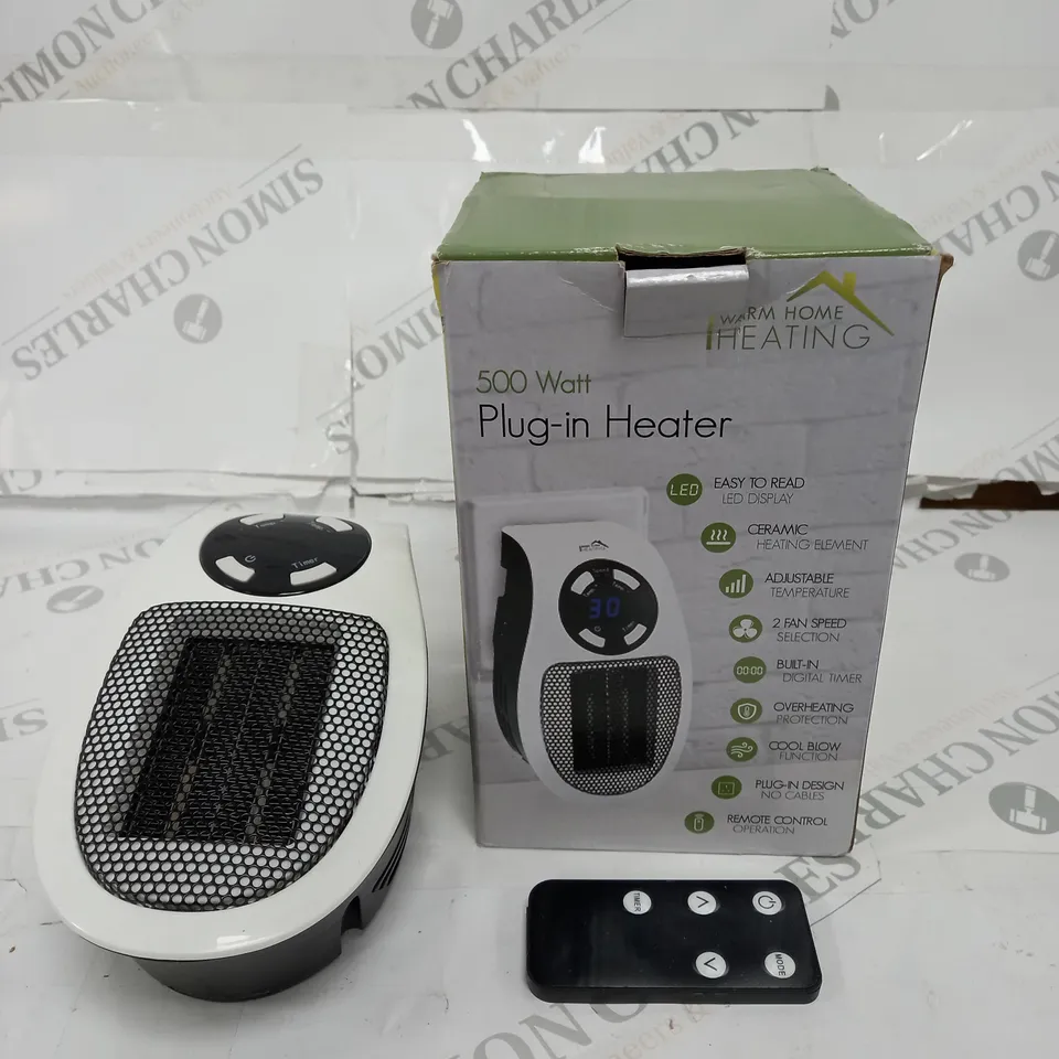 BOXED 500 WATT PLUG-IN HEATER