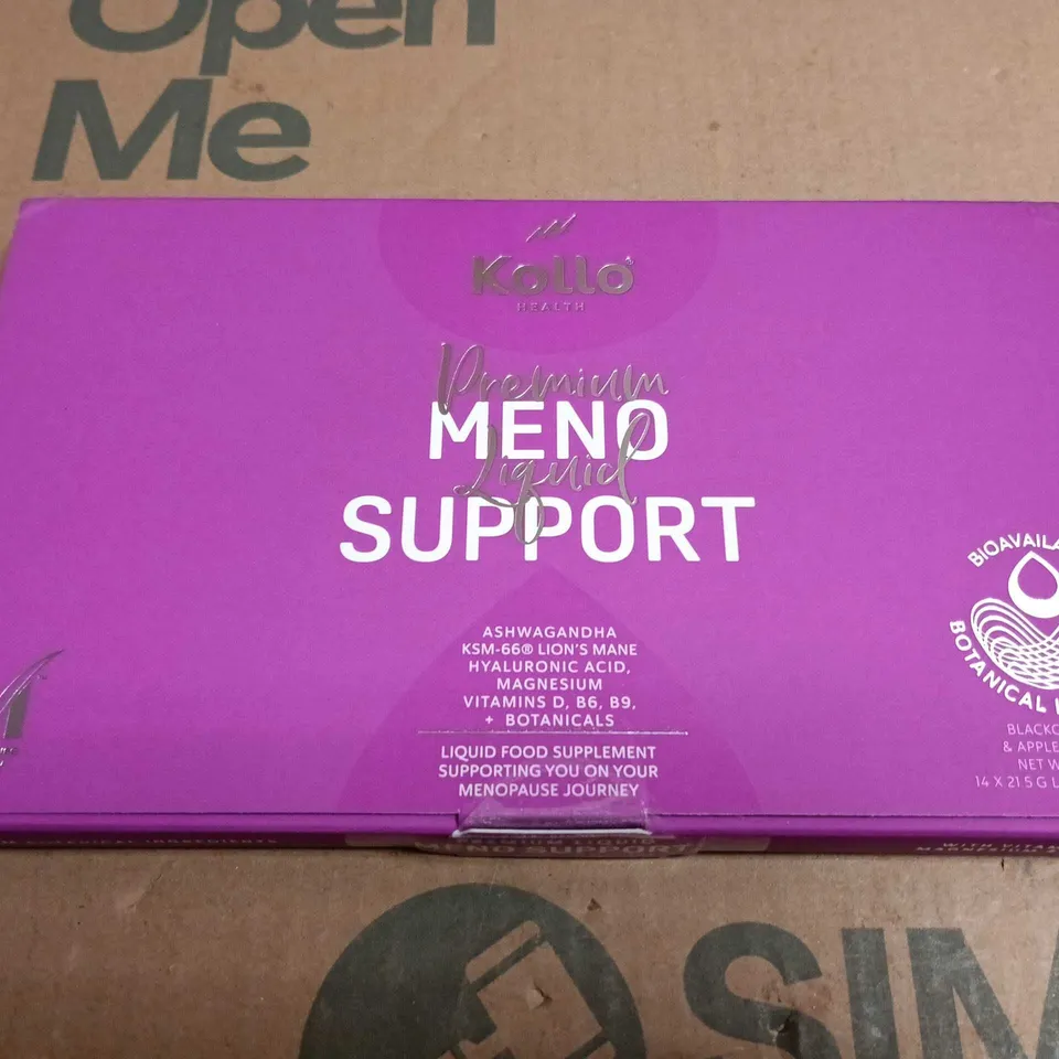 KOLLO HEALTH PREMIUM MENO SUPPORT – MENOPAUSE LIQUID SUPPLEMENT - BLACKCURRANT 