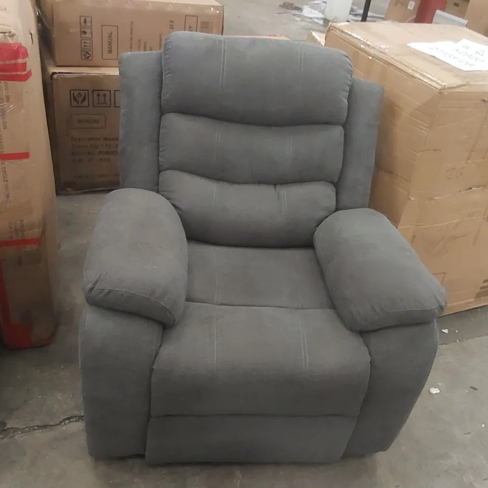 QUALITY DESIGNER FABRIC MANUAL RECLINING ARMCHAIR 