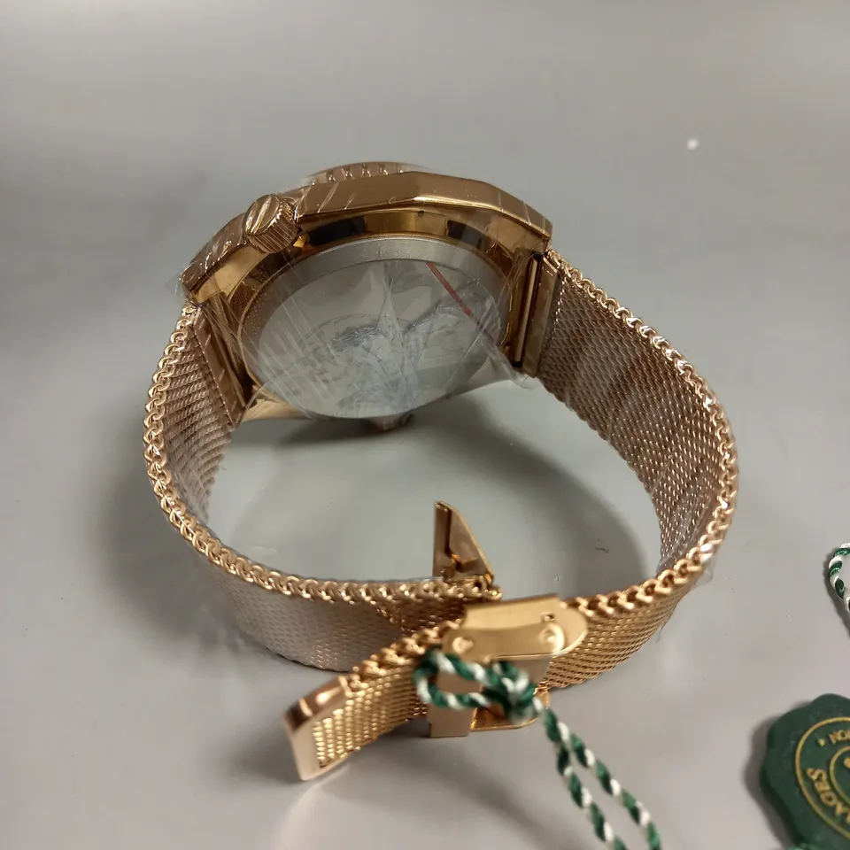 BOXED GAMAGES ATLAS ROSE GOLD WATCH 