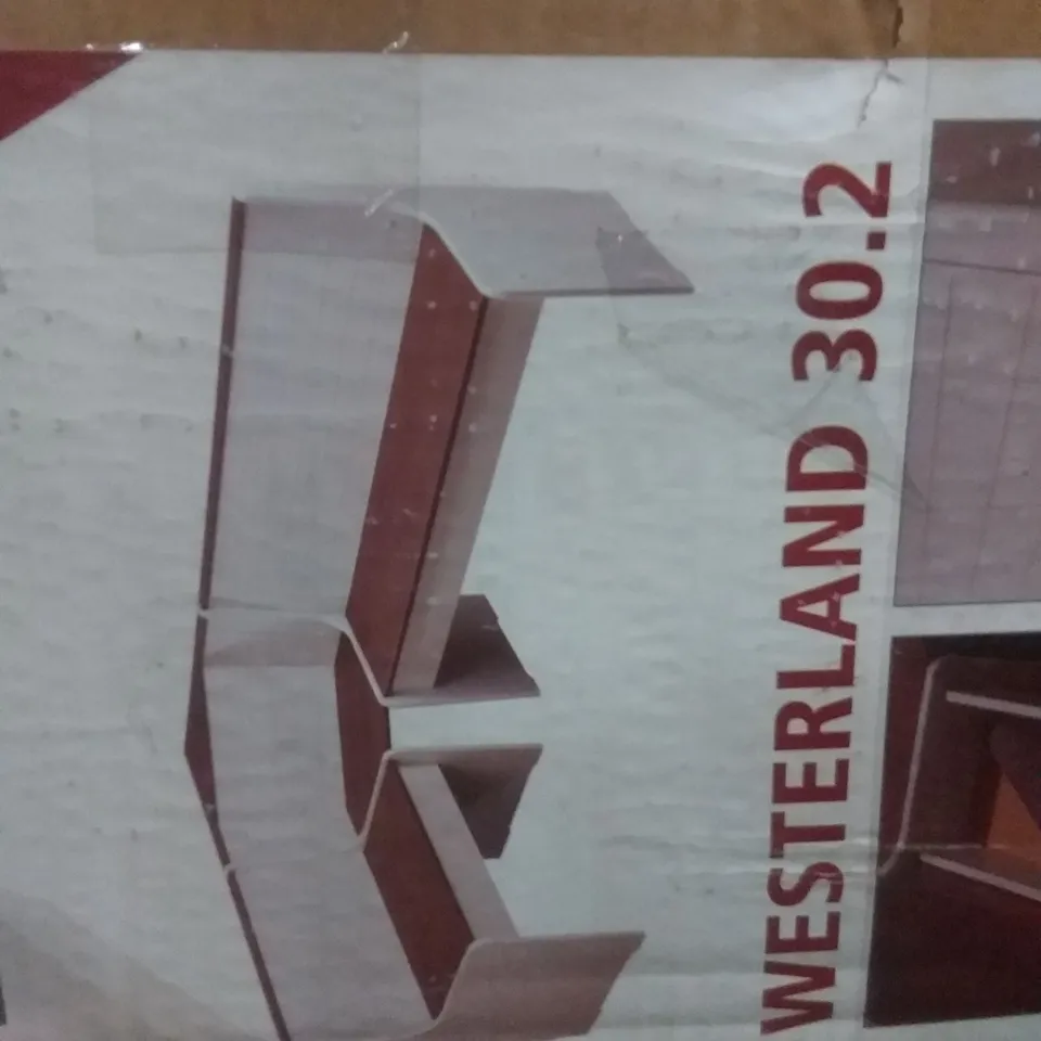 BOXED WESTERLAND WOODEN STORAGE BENCH - WHITE/WOODGRAIN