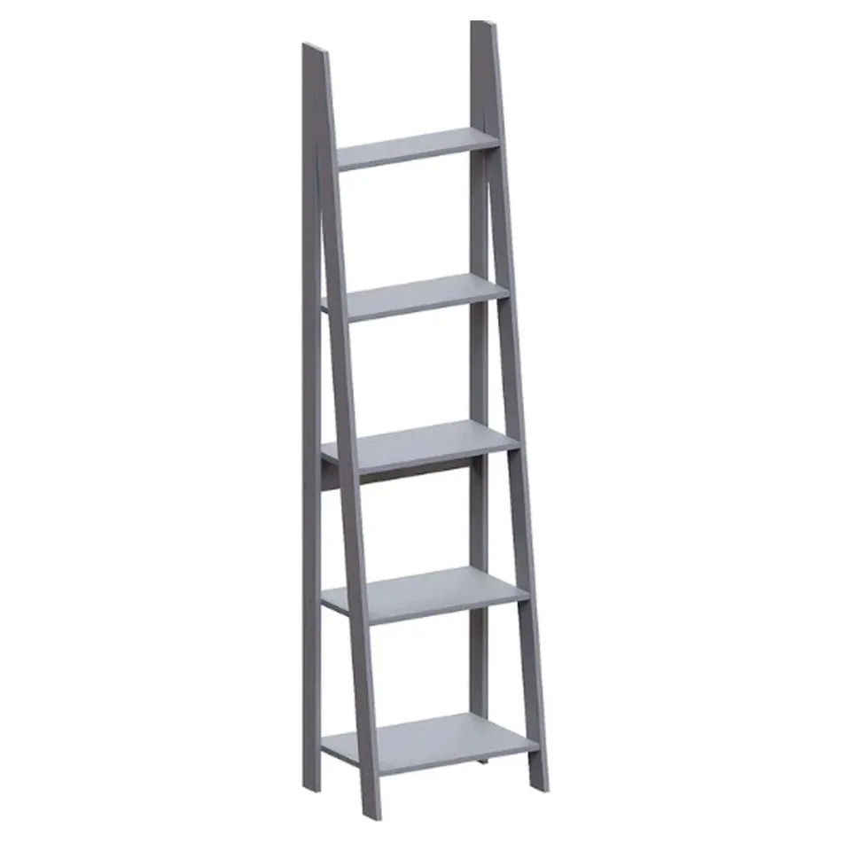 VIDA DESIGN BRISTOL 5 TIER STEP LADDER BOOKCASE - GREY 