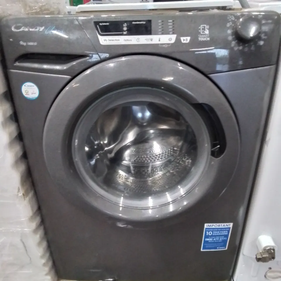 CANDY ULTRA HCU1492DGGE FREESTANDING WASHING MACHINE, 9KG LOAD, 1400 RPM, ANDROID APP ENABLED, ECO CYCLES, WATER&ENERGY AUTO SENSING, GRAPHITE [ENERGY CLASS D]