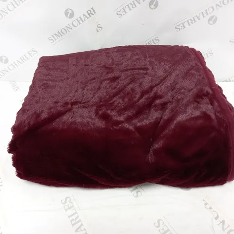 COZEE HOME VELVETSOFT HEATED THROW IN SHIRAZ WINE