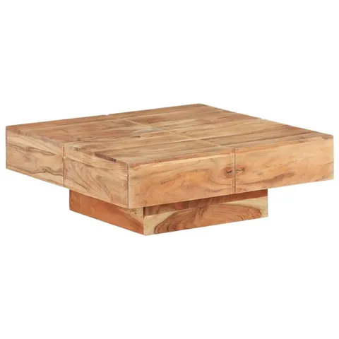 BOXED GRACIELA SOLID WOOD PEDESTAL COFFEE TABLE (1 BOX)