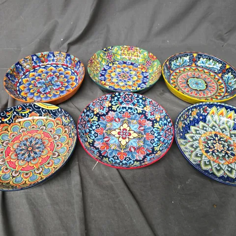 VANCASSO PORCELAIN 6PC SET (MULTICOLOUR) - COLLECTION ONLY