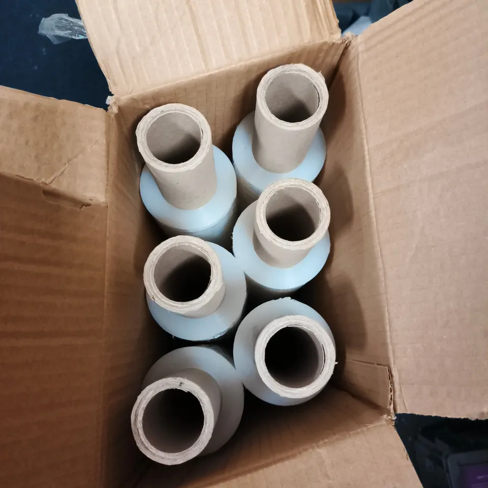 CAGE TO CONTAIN APPROXIMATELY 9 BOXES OF PALLET WRAP ROLLS (6 ROLLS PER BOX)
