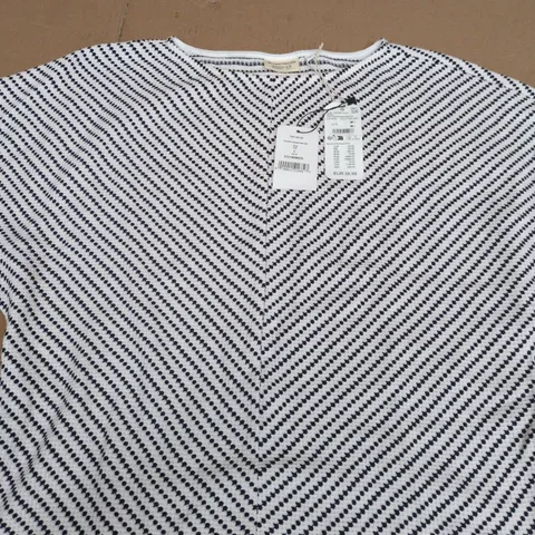 TOM TAILOR WOMENβS STRIPED TβSHIRT β BIAS FRONT, BLUE, SIZE UK 12 (L)