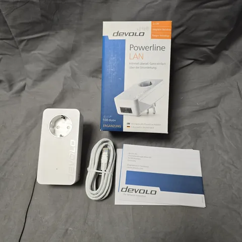 DEVOLO POWERLINE LAN ADAPTER KIT (DLAN 550 DUO+) WITH ETHERNET CABLE