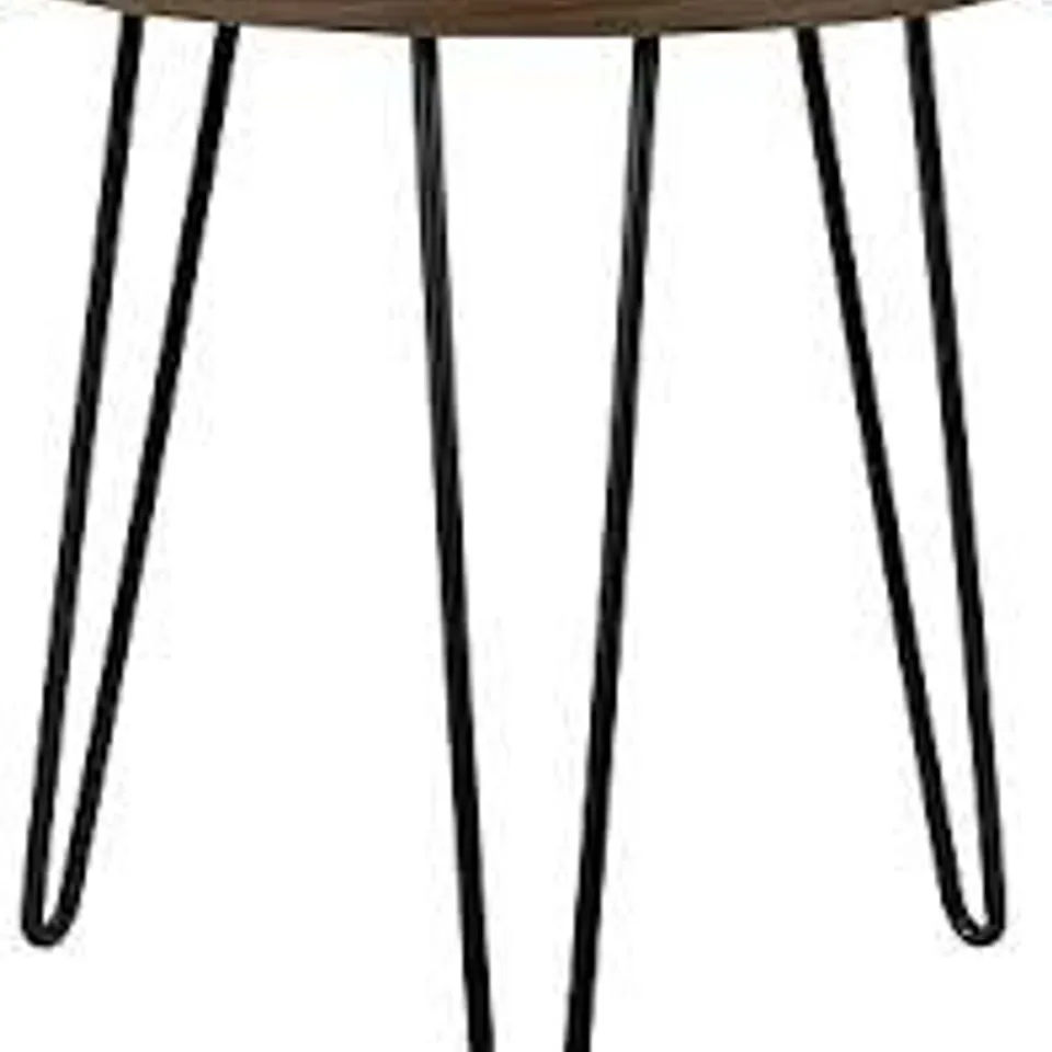 BOXED OWEN ROUND END TABLE WALNUT