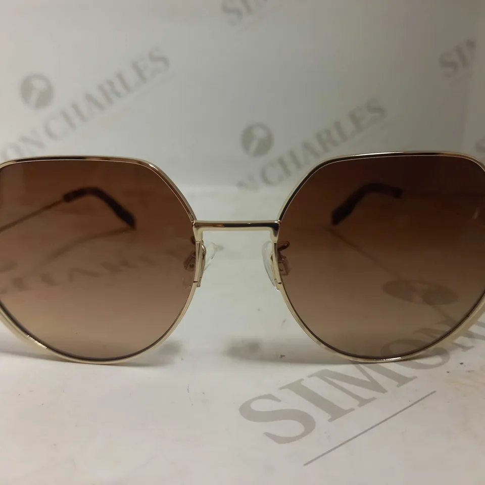 ALEXANDER MCQUEEN NO 0 BY MCQ HEXAGONAL SUNGLASSES - GOLD RRP £139