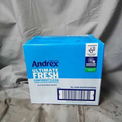 ANDREX ULTIMATE FRESH FLUSHABLE WIPES – 36 WIPES (BOX)