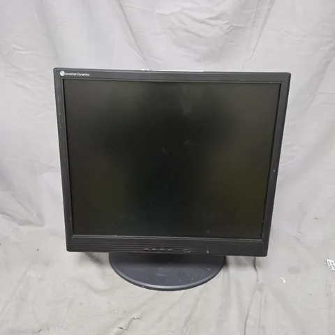 AMERICAN DYNAMICS CCTV MONITOR – BLACK LCD ON ROUND STAND