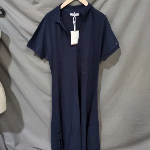 TOMMY HILFIGER NAVY SHORT-SLEEVE SHIRT DRESS – SIZE M