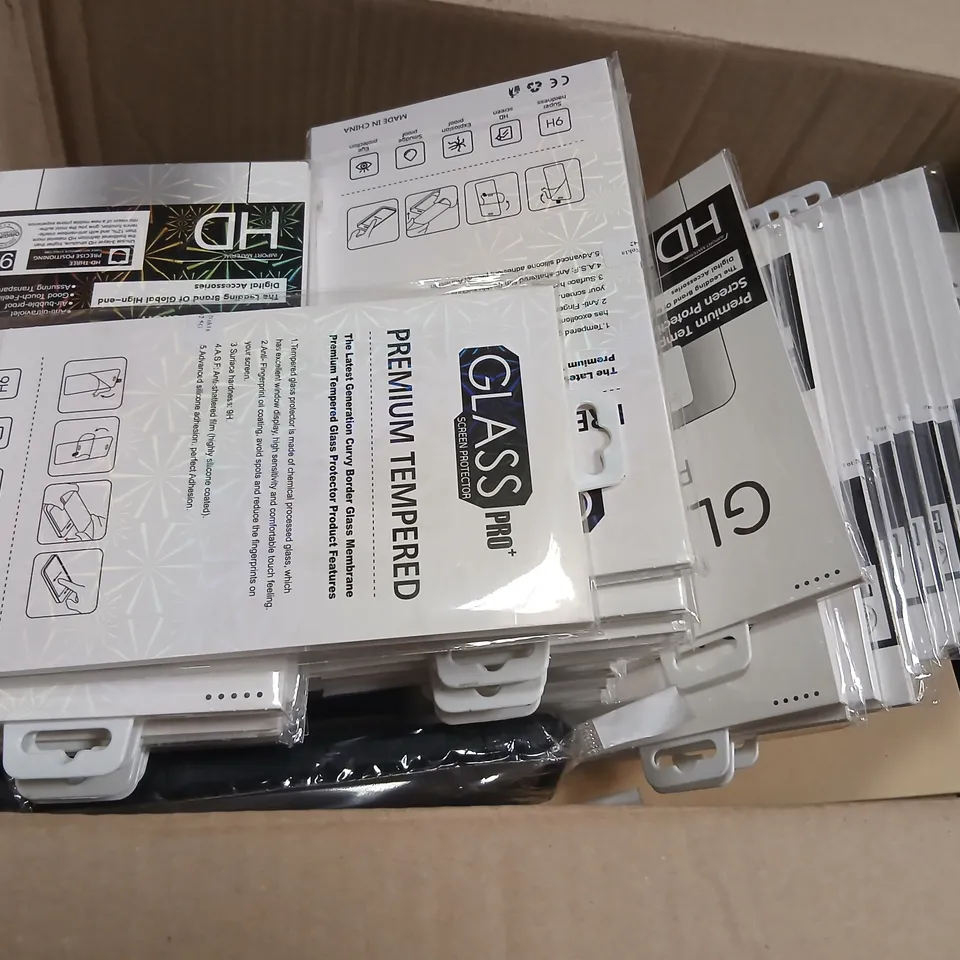 LARGE QUANTITY OF ASSORTED ELECTRICAL DEVICE PROTECTORS TO INCLUDE; GLASS SCREEN PRO PLUS AND GLASS PRO PLUS