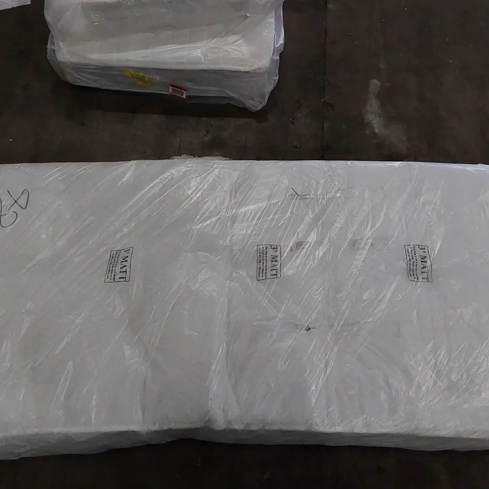 QUALITY ROLLED 3FT SINGLE POCKET SPRUNG MATTRESS 