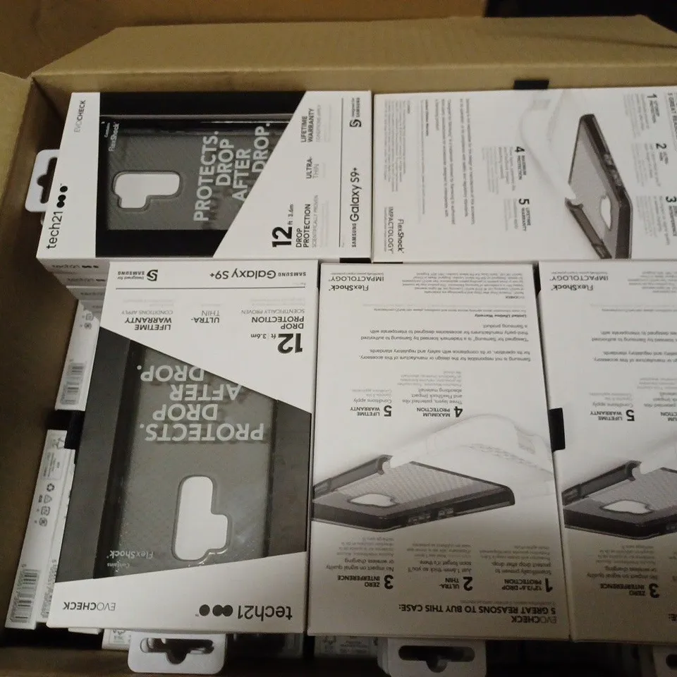 LOT OF 79 X TECH21 EVO CHECK CASE FOR SAMSUNG GALAXY S9 PLUS - SMOKEY/BLACK