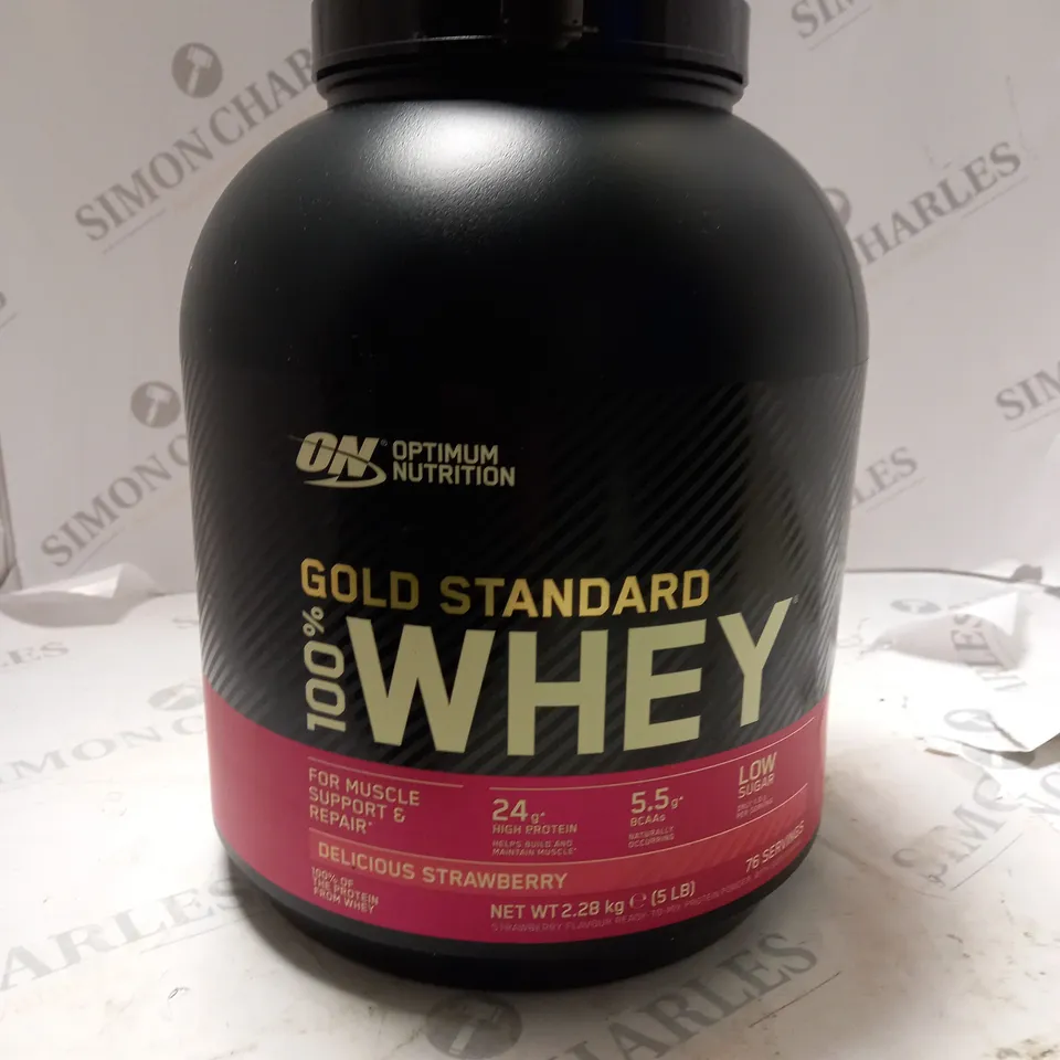 OPTIMUM NUTRITION GOLD STANDARD 100% WHEY DELICIOUS STRAWBERRY 2.28KG 76 SERVINGS