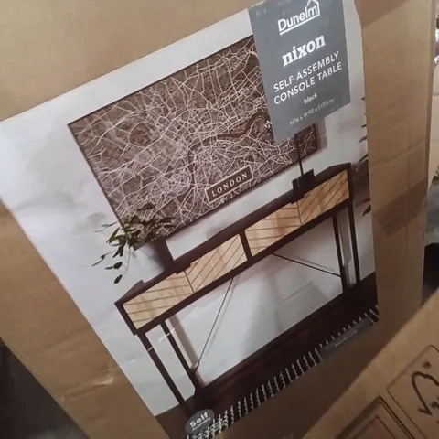 BOXED NIXON CONSOLE TABLE - BLACK (1 BOX)