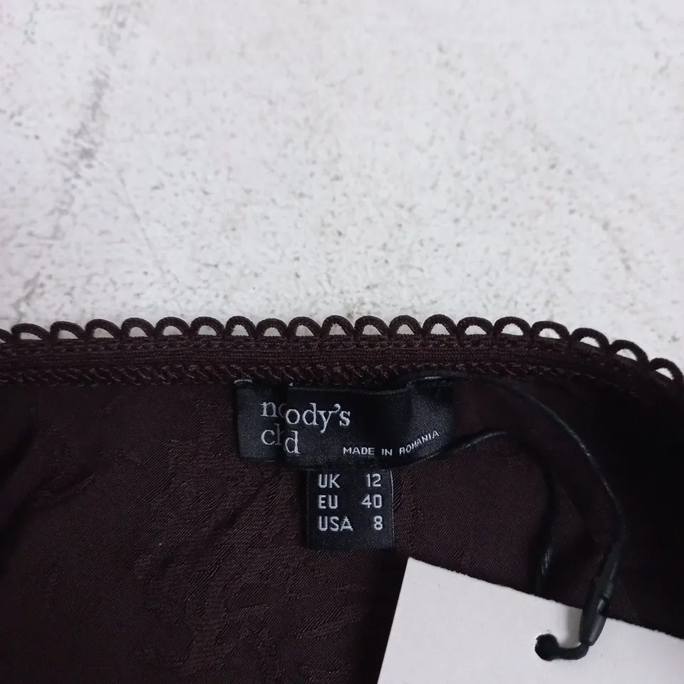 NOBODY'S CHILD LEILA SKIRT – CHOCOLATE, UK 12 (EU 40, US 8)