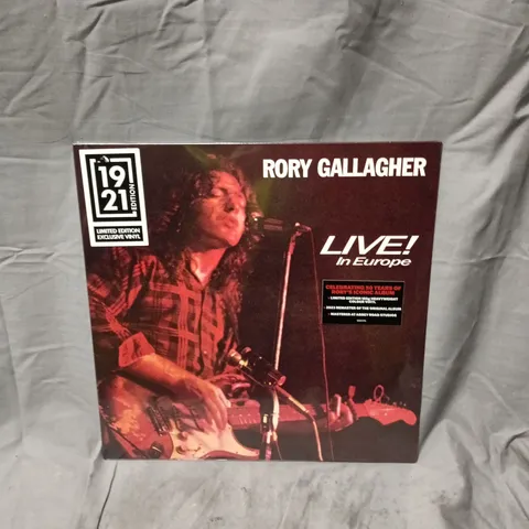 SEALED RORY GALLAGHER β LIVE! IN EUROPE (THE 1921 CENTENARY EDITION , LIMITED COLOUR VINYL, 180G)