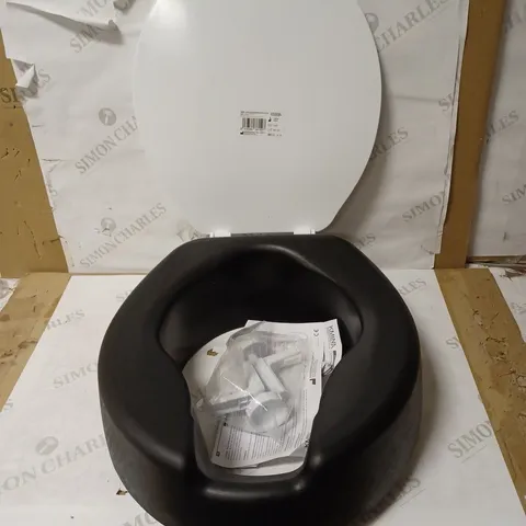 KMINA SOFT RAISED TOILET SEAT WITH LID [4 INCHES TALL]