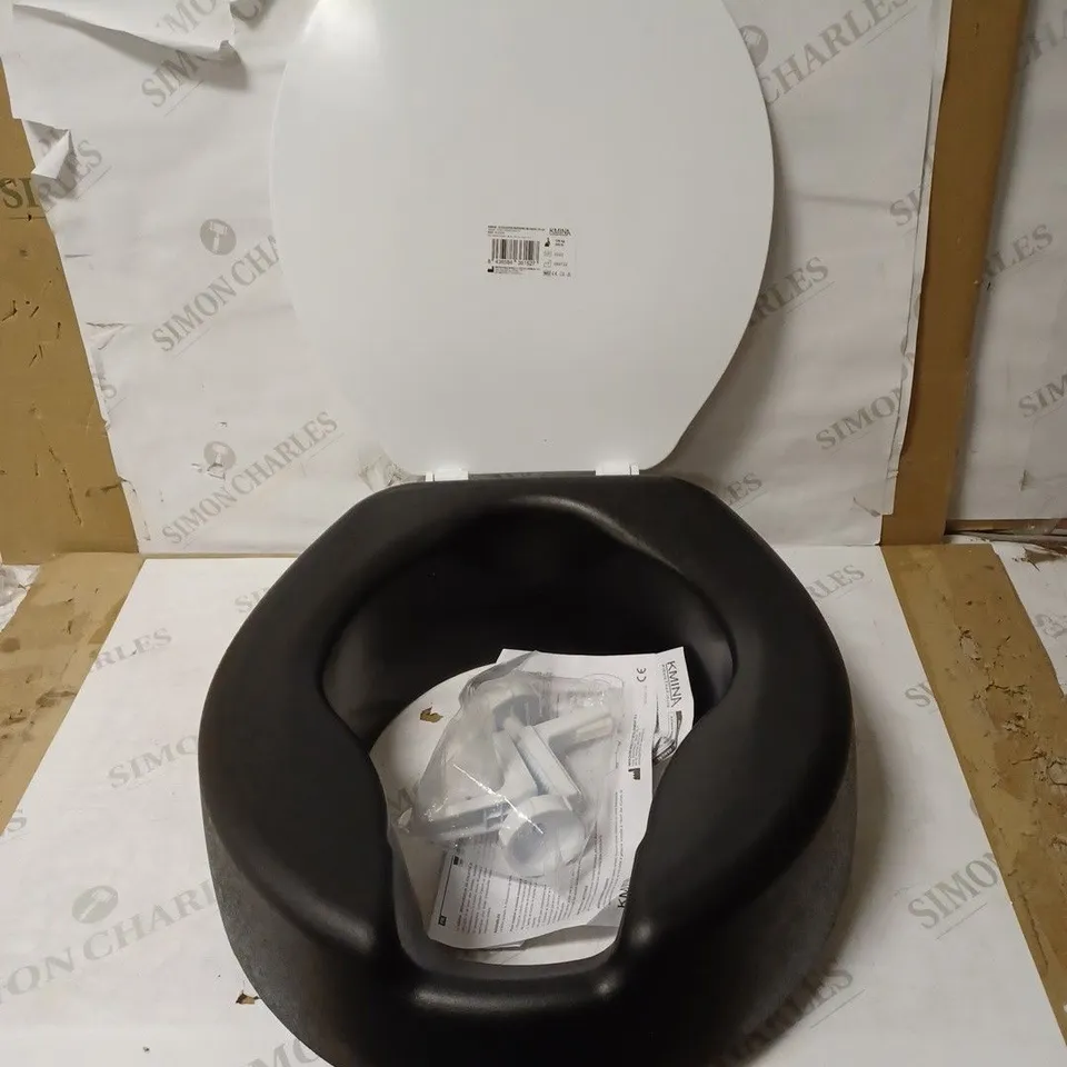 KMINA SOFT RAISED TOILET SEAT WITH LID [4 INCHES TALL]