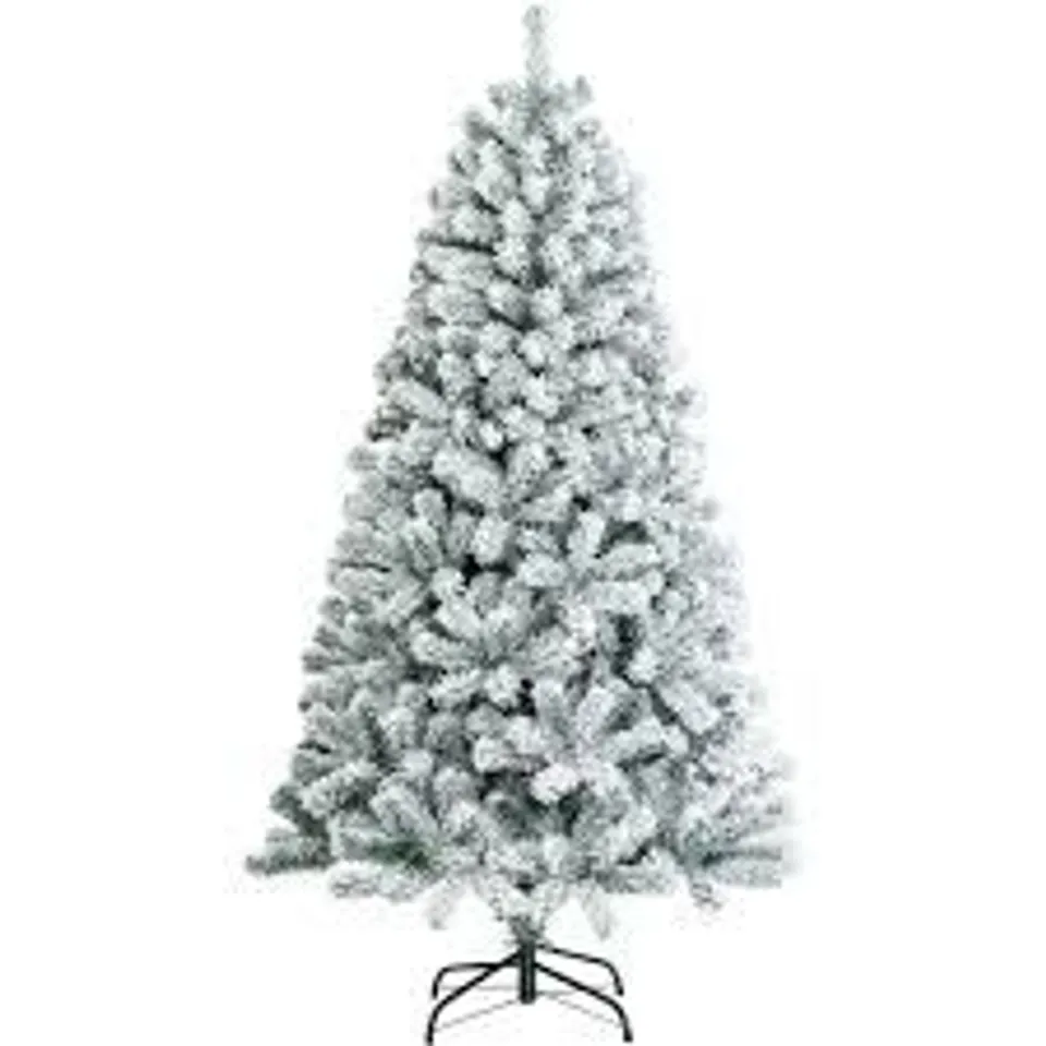 BOXED COSTWAY SNOW FLOCKED ARTIFICIAL CHRISTMAS TREE 6FT