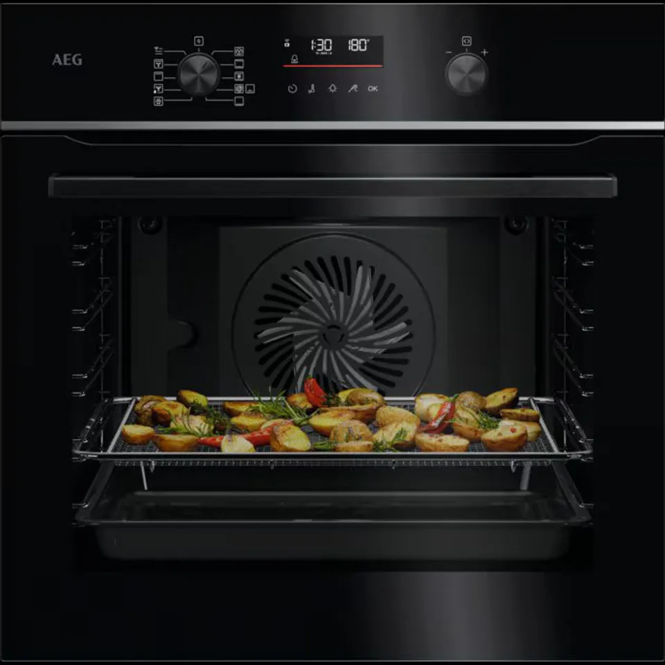 AEG 6000 SENSECOOK PYROLYTIC SELF CLEAN BUILT-IN OVEN - TS6PB521AB