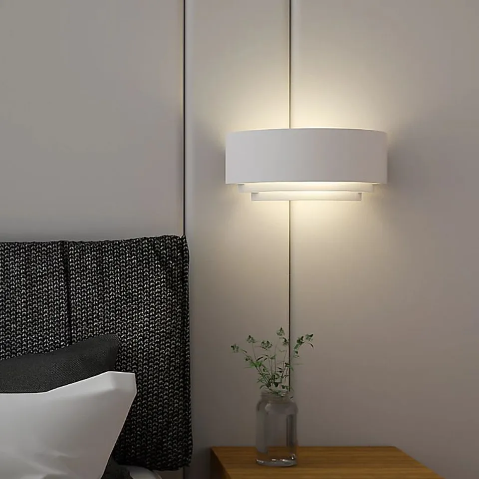 BOXED TCP WHITE 3 TIER STYLE INDOOR WALL LIGHT IP20