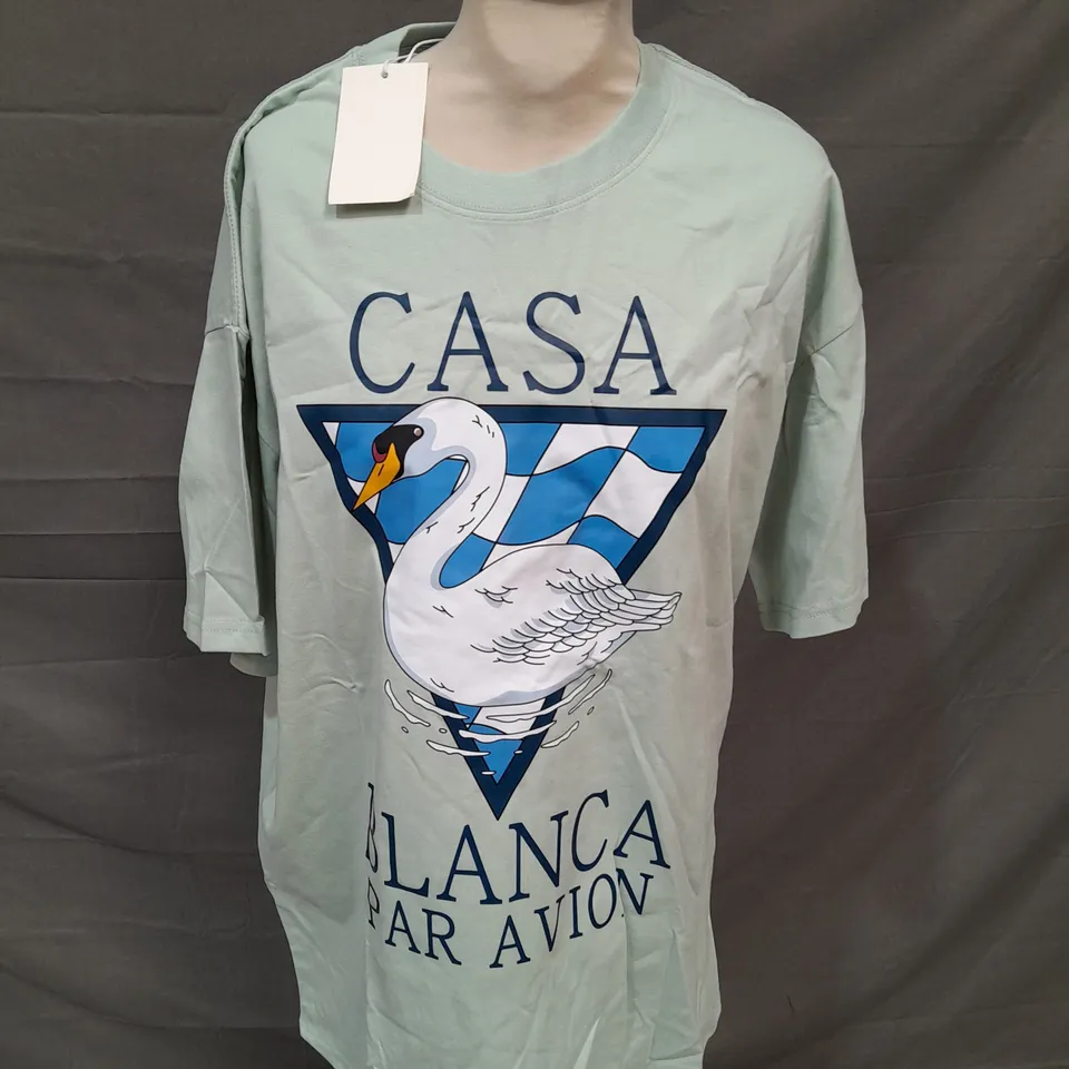 CASA BLANCA TENNIS CLUB LIME T-SHIRT - XL