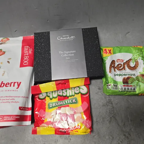 APPROXIMATELY 8 ASSORTED FOOD & DRINK ITEMS TO INCLUDE - PEPSI MAX , HOTEL CHOCOLAT THE SIGNATURE COLLECT , SWIZZELS DRUMSTICK ETC