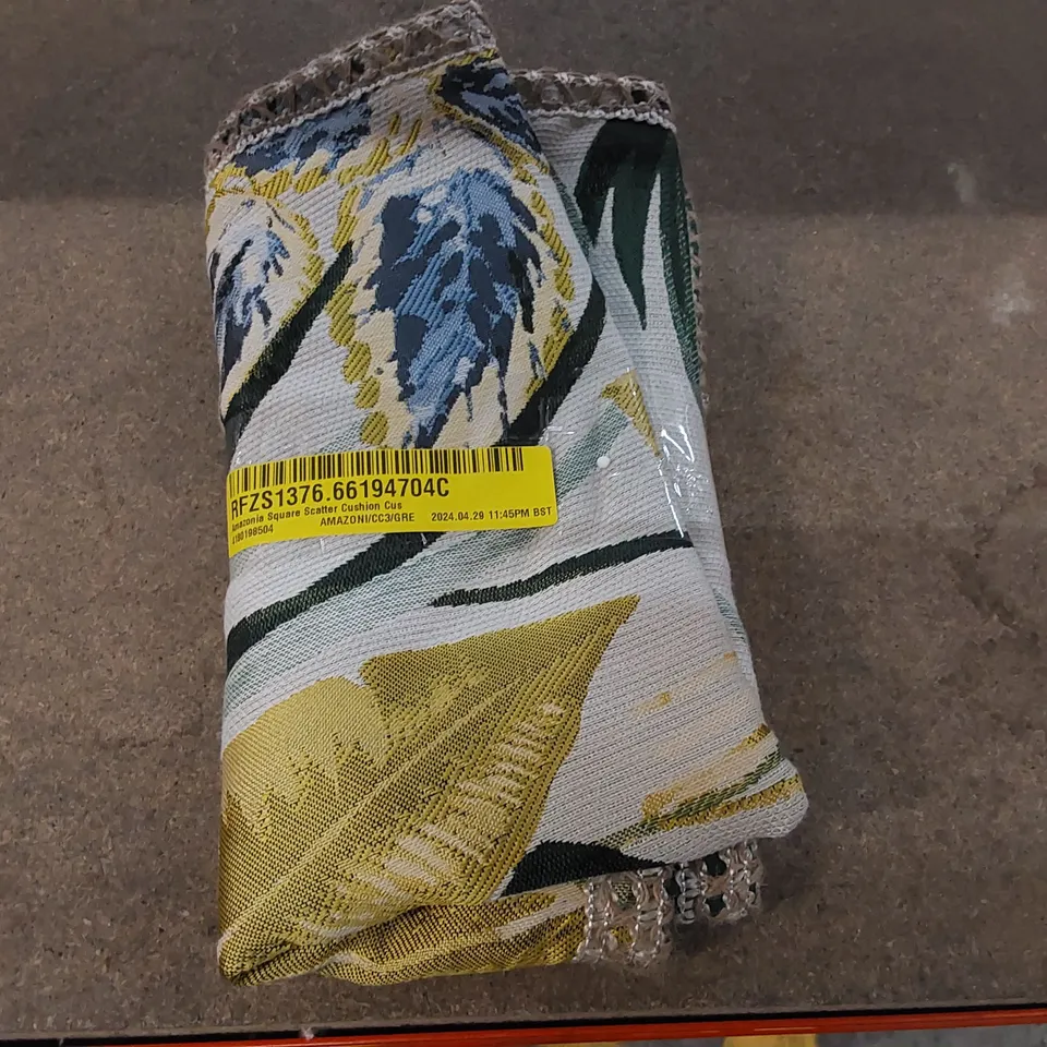 AMAZONIA SQUARE SCATTER CUSHION COVER - GREEN // 50 X 50CM (1 ITEM)