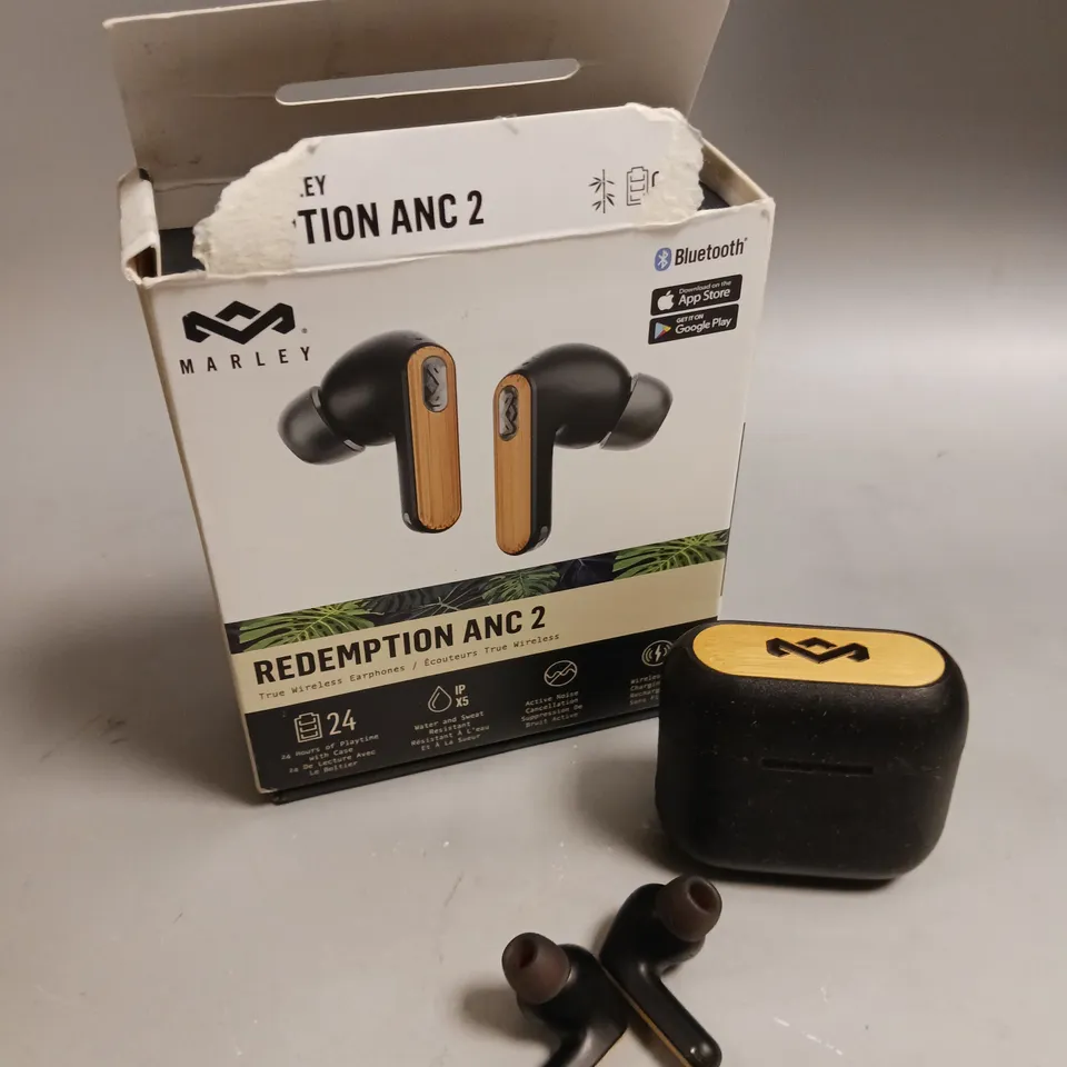 BOXED MARLEY REDEMPTION ANC 2 WIRELESS EARPHONES 