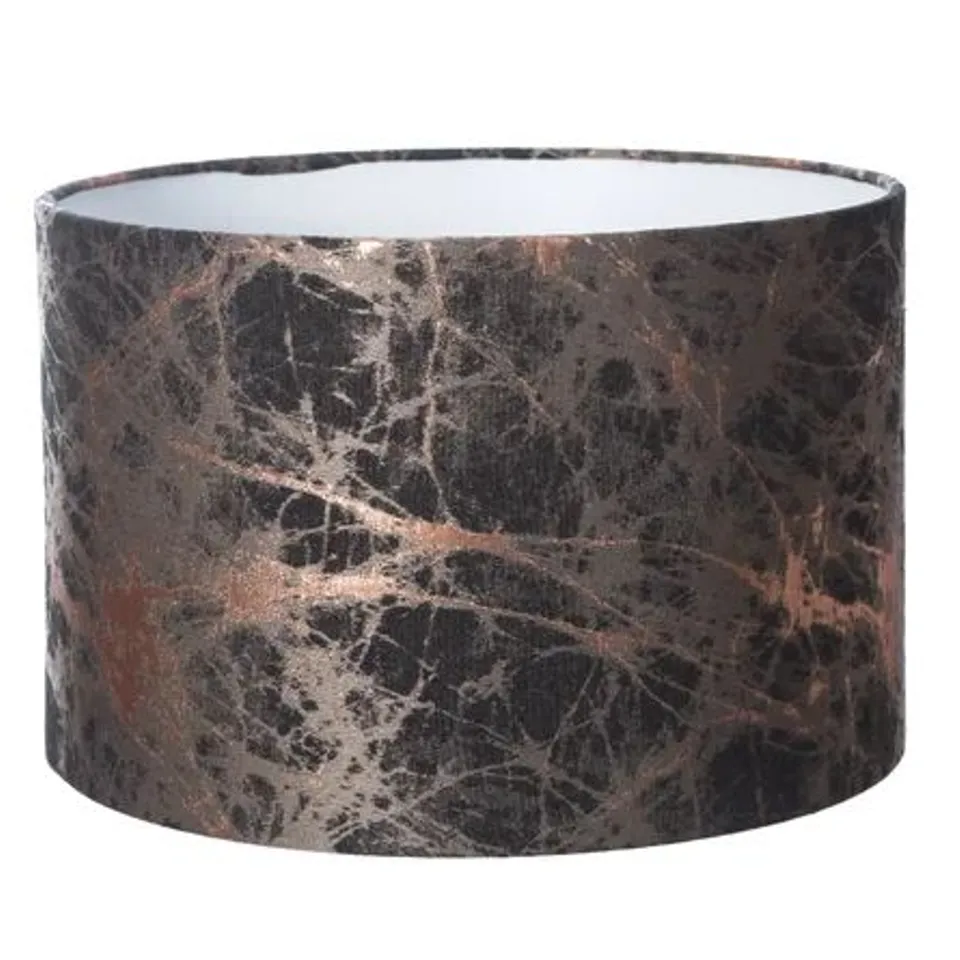 BOXED LAVA BLACK DRUM LAMPSHADE