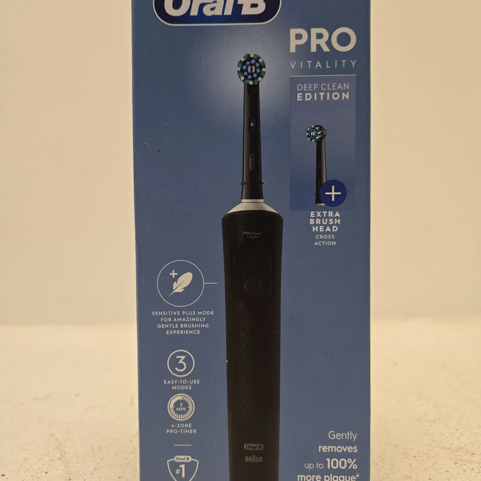 BOXED ORAL-B VITALITY PRO ELECTRIC TOOTHBRUSH - BLACK