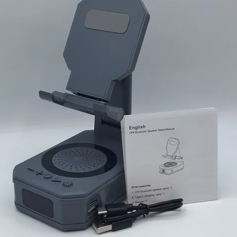 CP8 BLUETOOTH MOBILE PHONE SPEAKER STAND IN GREY