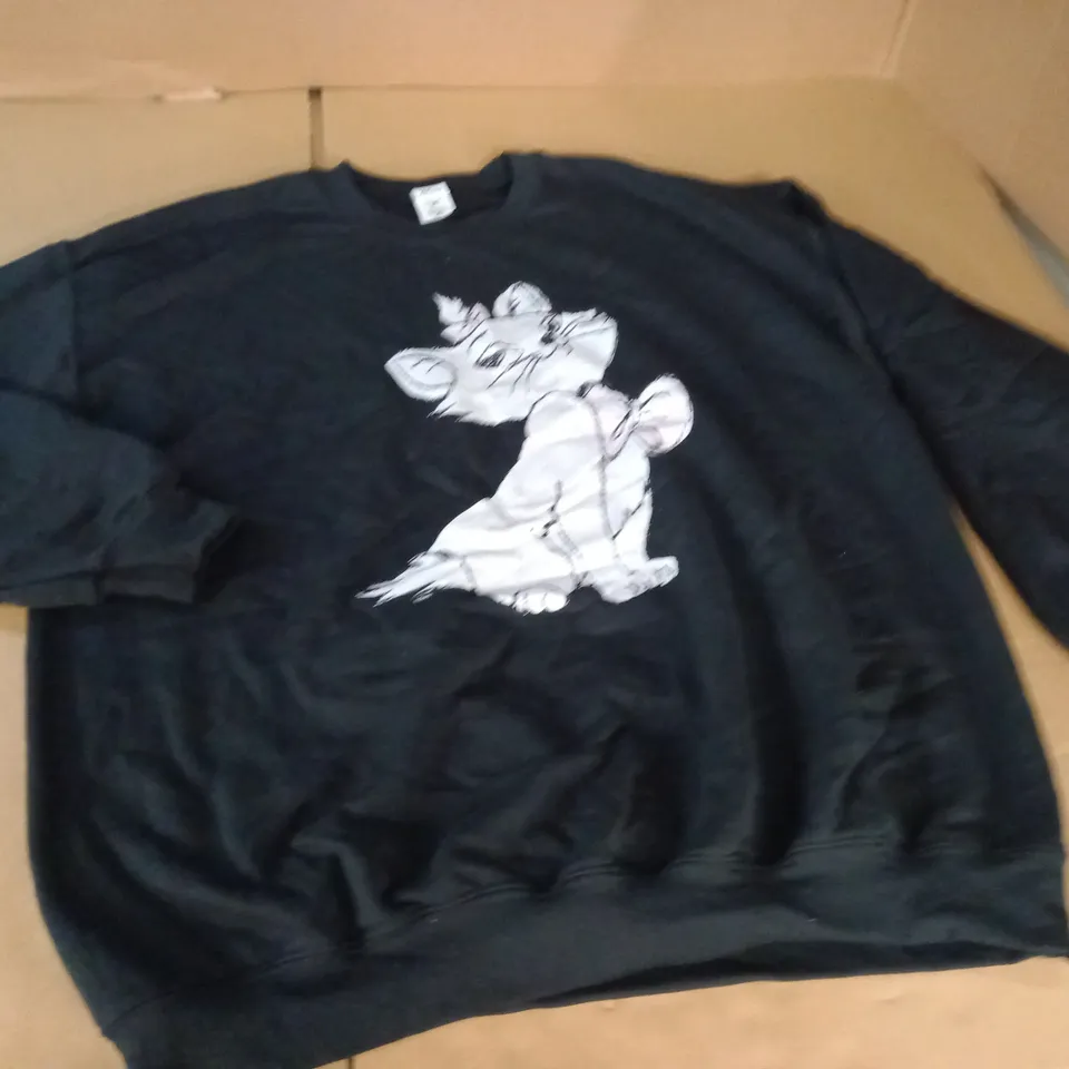 DISNEY BLACK CREW JUMPER - XL