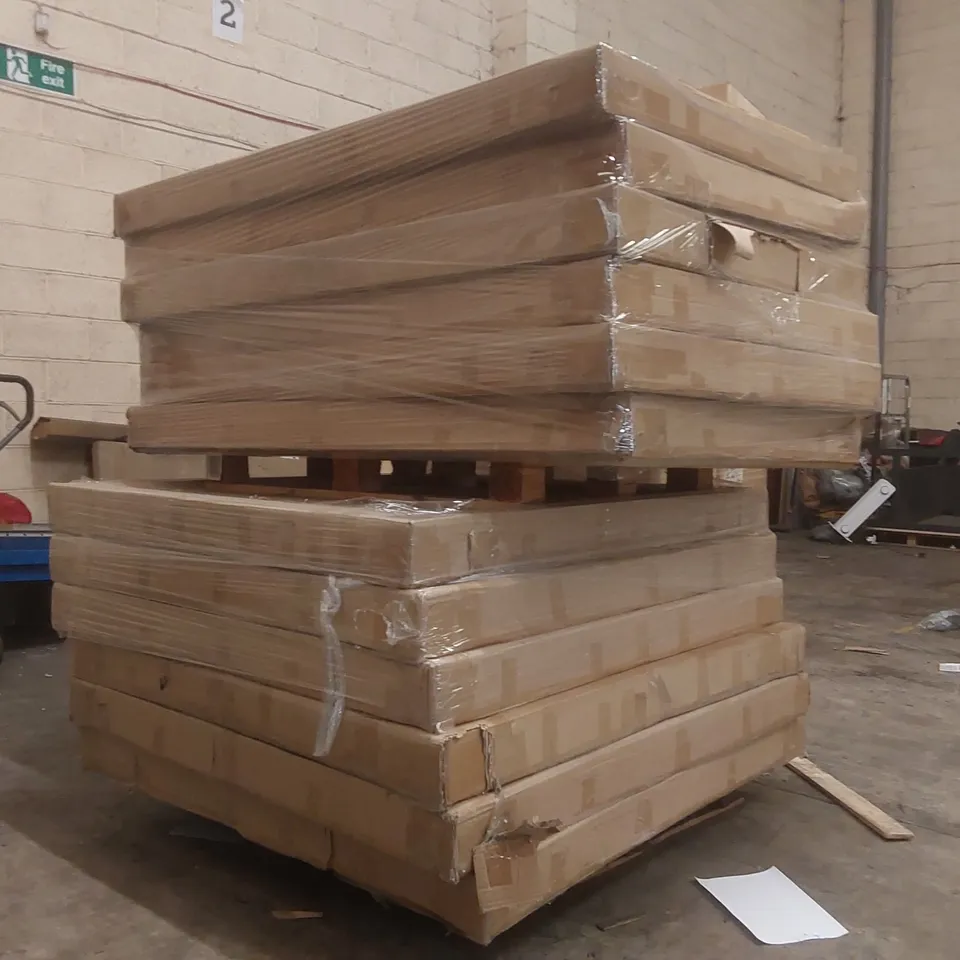 PALLET CONTAINING A LARGE QUANTITY OF ASSORTED FURNITURE PARTS INCLUDING: DINING TABLE PARTS ECT