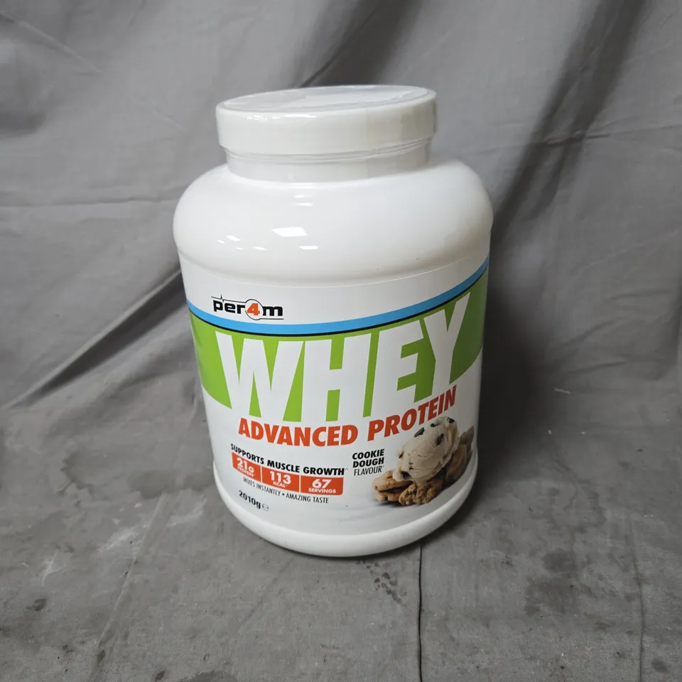 PER4M WHEY PROTEIN – ADVANCED PROTEIN, COOKIE DOUGH FLAVOUR, 2.1KG TUB