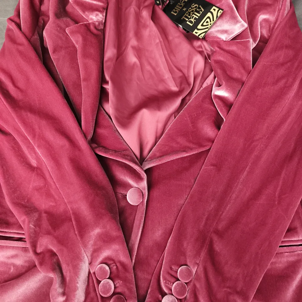 BIBA TX VELVET JACKET IN MINERAL RED SIZE 2XL