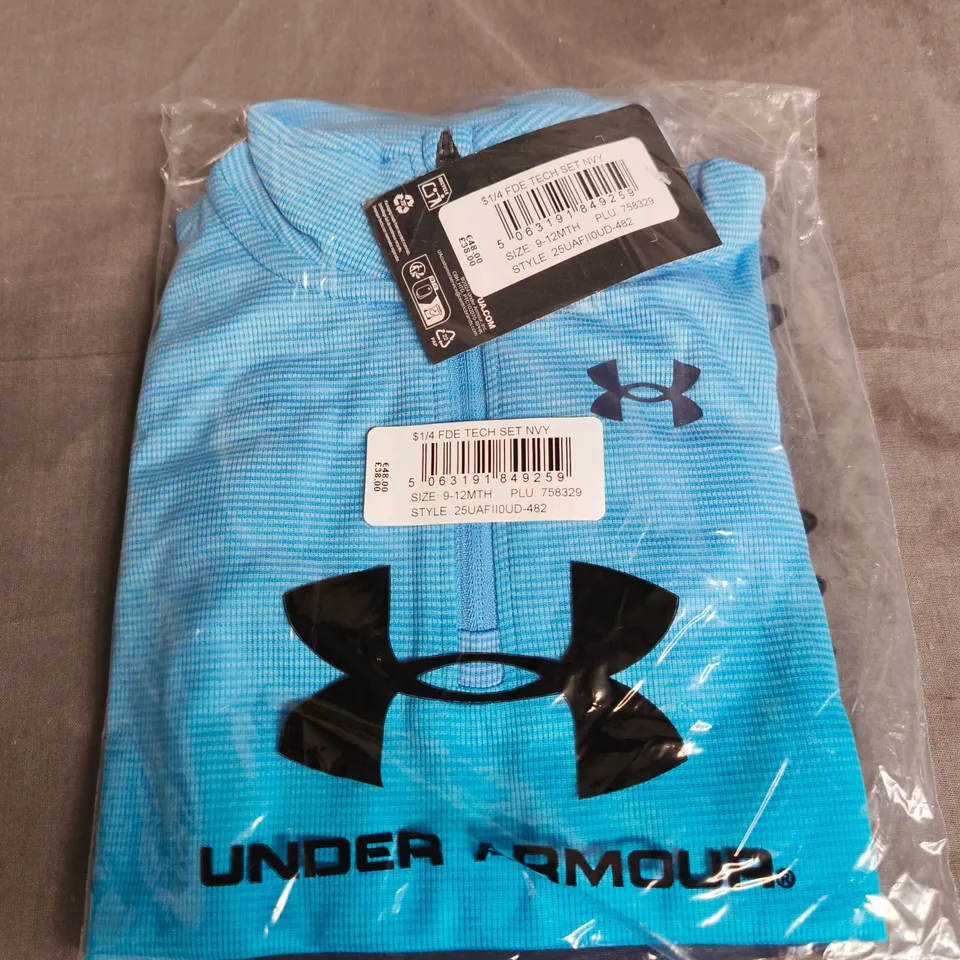 UNDER ARMOUR KIDS NAVY FDE TECH SET 1/4 ZIP TOP – UK 9-12 MONTHS