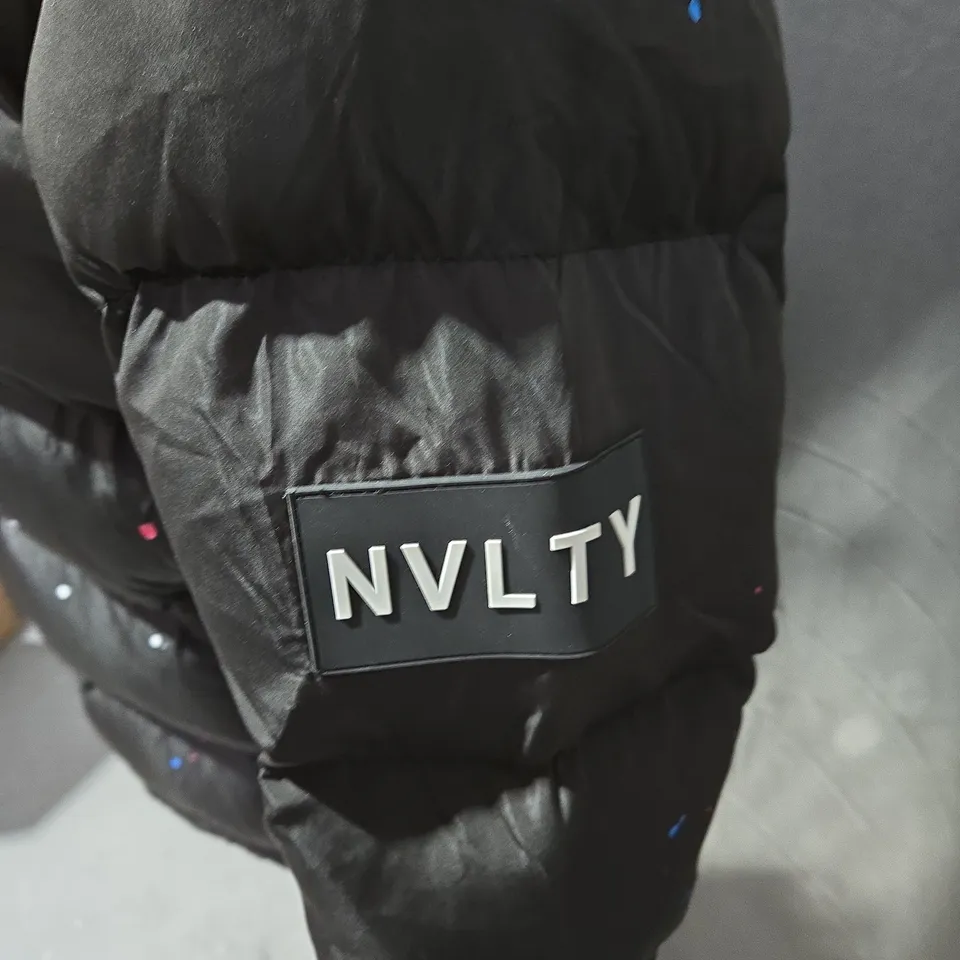 NVLTY BLACK PUFFER COAT - M