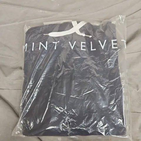 BAGGED MINT VELVET NAVY SIDE STRIPE HOODIE - SMALL