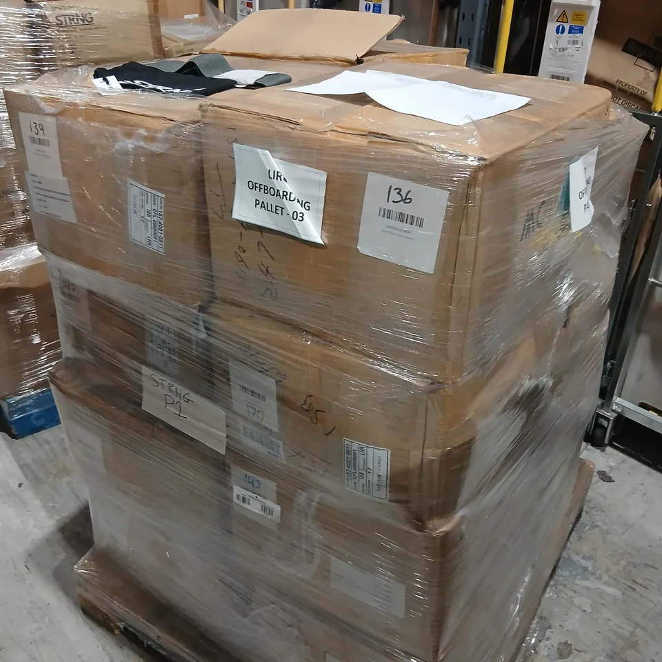 PALLET OF APPROXIMATELY 2700 STRNG SHORT FITNESS BANDS IN ASSORTED COLOURS AND STRENGTHS