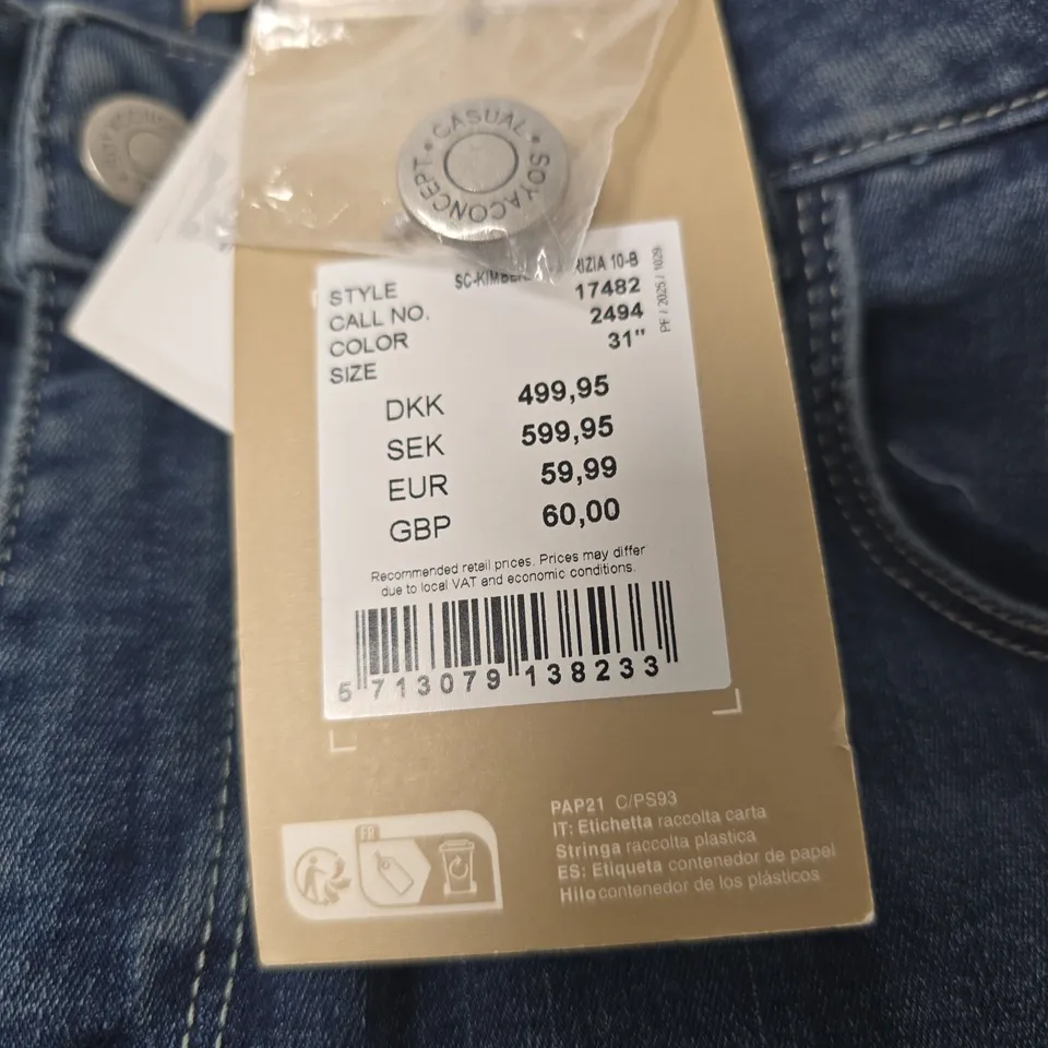 SOYACONCEPT MID-RISE SKINNY JEANS – BLUE, UK 12 (L)