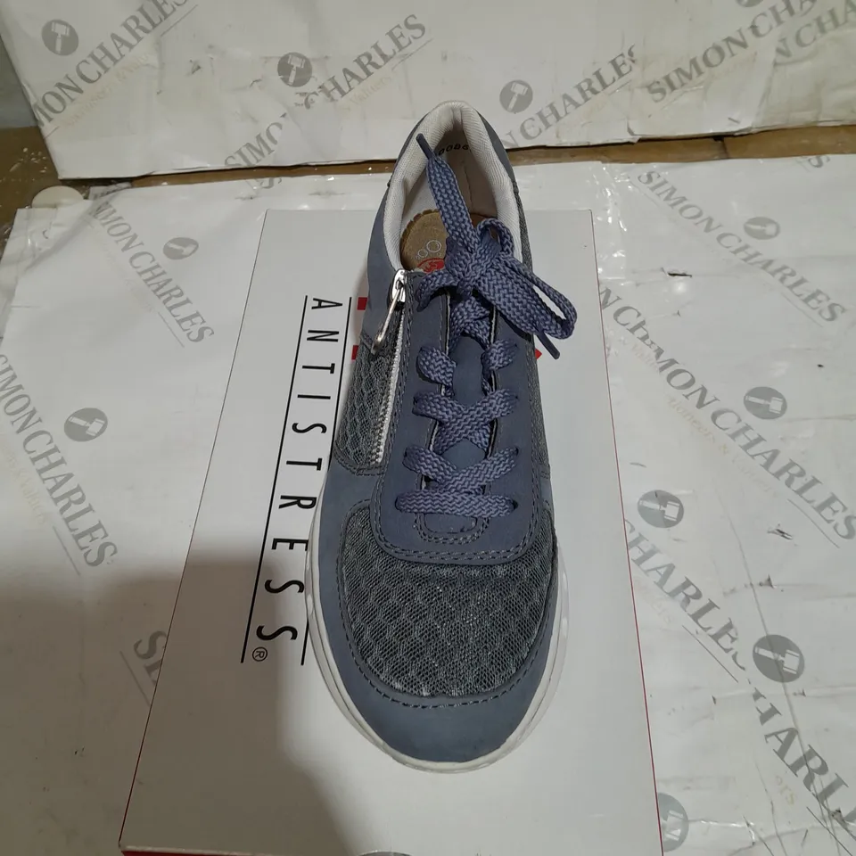 BOXED MEMOSOFT SNEAKERS BY RIEKER BLUE SIZE 7