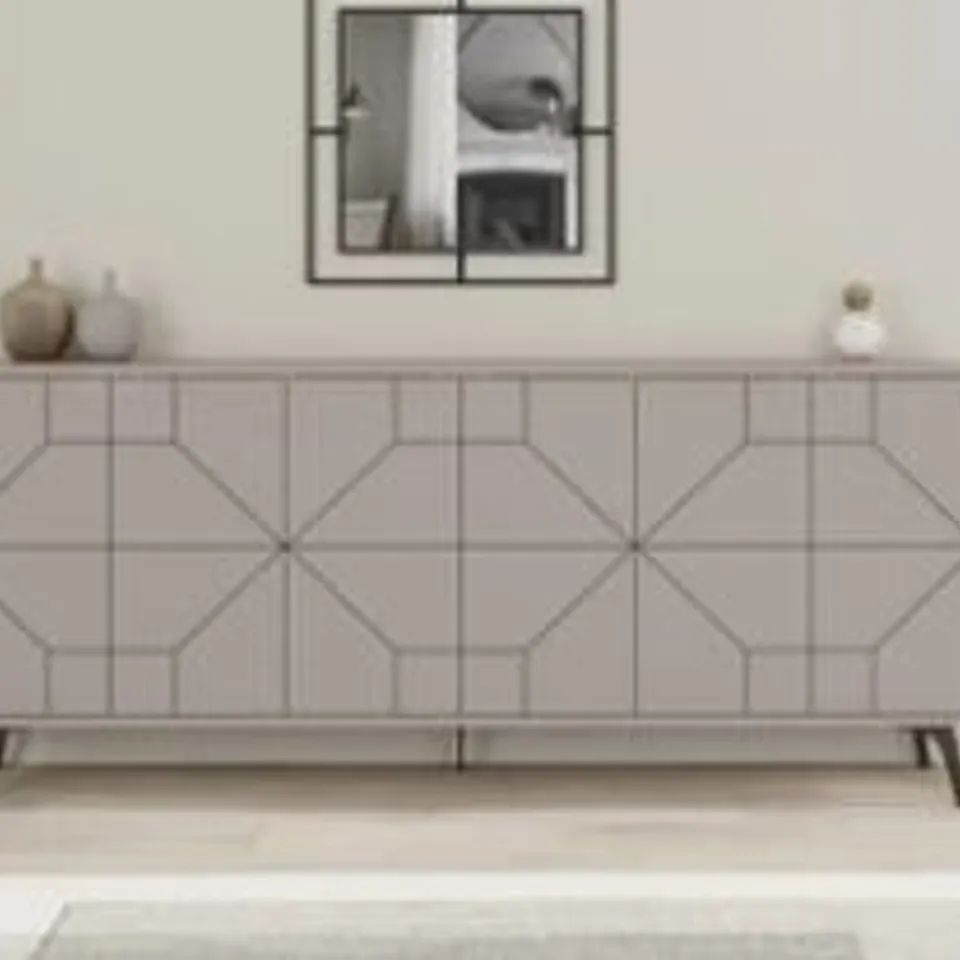 BOXED DUNE ANTIQUE WHITE CONSOLE TABLE